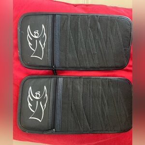Black Men's Toiletry Bag with White Angel Emblem